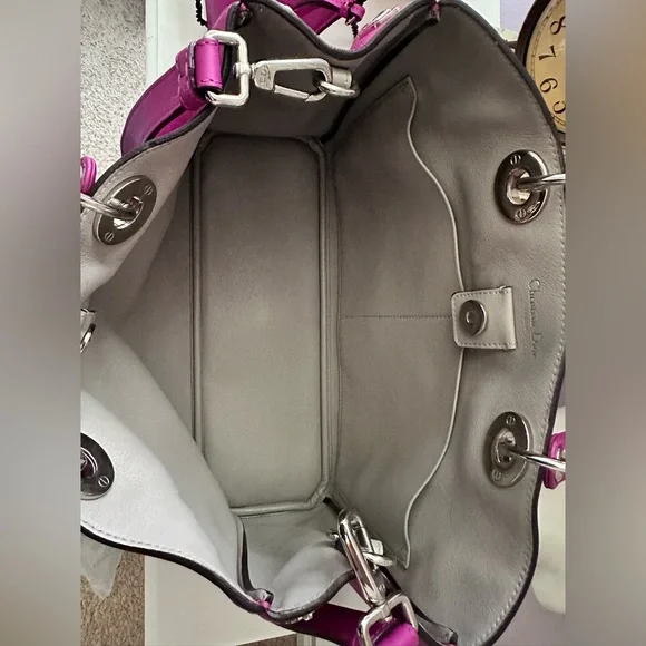 Christian Dior Diorissimo Pink 2 way Shoulder Bag  Silver Hardware - Picture 5 of 16
